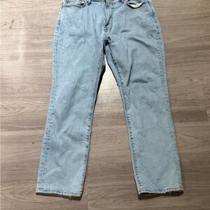 Abercrombie & Fitch Light Wash Vintage Stretch Atheltic Straight Jeans 34x32